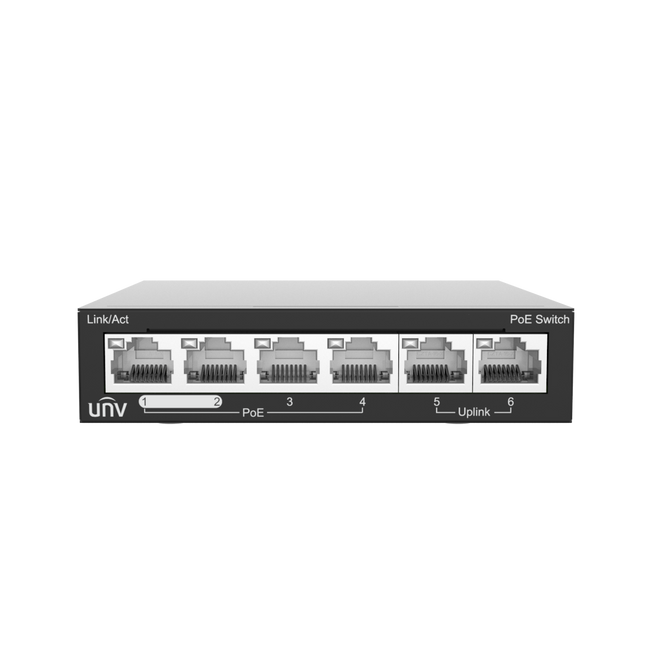 POE سويتش بيانات و طاقة 6 منفذ | UniView.NSW2020-6T-POE-IN
