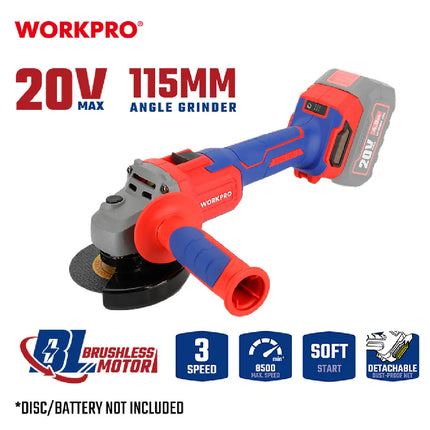 20V 4.5 Inch Cordless Angle Grinder, Bare Tool (WP392003)