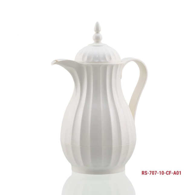 دلة قهوة 1 لتر من روز - أبيض