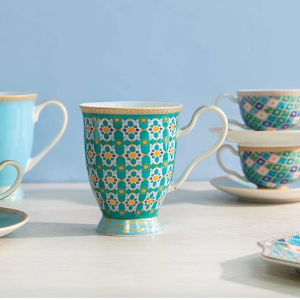Maxwell & Williams HV0119 Teas & C’s Kasbah Coffee Mug in Gift Box, Porcelain, Mint Green, 300 ml