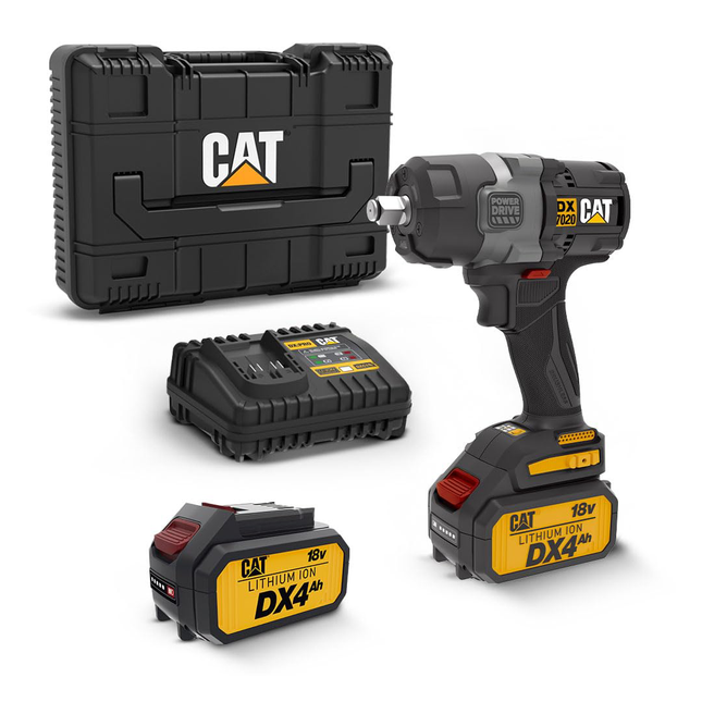 DX7020 Drill Box 700 Nm 1/2 inch 18V with 2 x 4Ah Caterpillar Batteries 