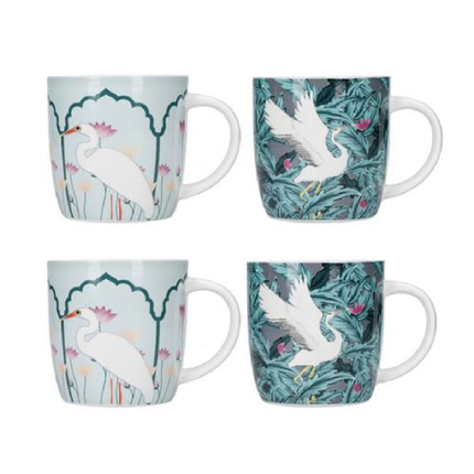 Kitchen Craft Barrel Mug Set Of 4 Exotic Crane