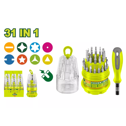 طقم مفكات دقيقة 31 قطعة ديلو