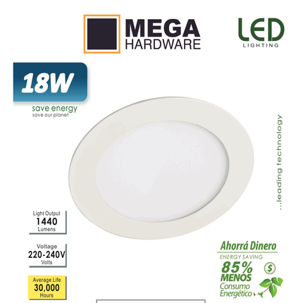 سبوت ليد ميجا 18 واط 6500 كلفن