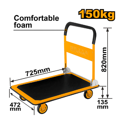 عرباية مستودع مسطحة حمولة 150 كغم