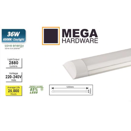 نيون تيوب رفيع ميجا 36 واط 120 سم - أبيض