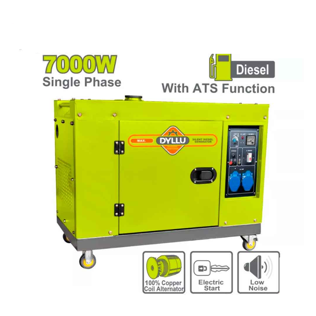 مولد 7000 واط سايلنت مع لوحة ats ديلوDTDG2A90-1