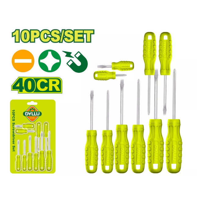 30-piece screwdriver set, rubber handle, Dello DTSS1430 