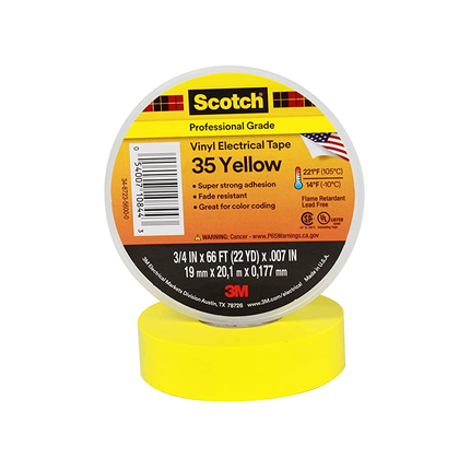 شريط لاصق تيب كهربائي تيمفليكس 60 متر 3/4 إنش أصفر