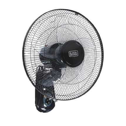 مروحة حائط بلاك اند ديكر 55 واط، 16 بوصة، 3 سرعات، أسود