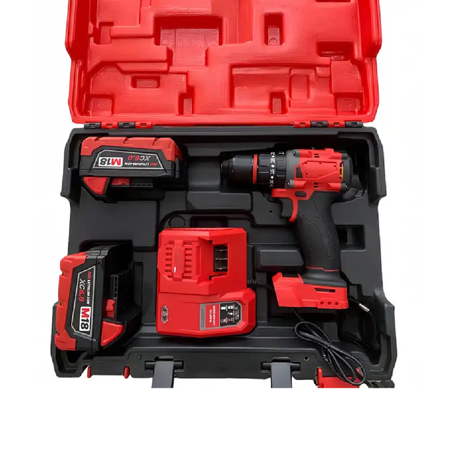 درل شحن 21فولت جوزة حديد بطاريتين وشاحن