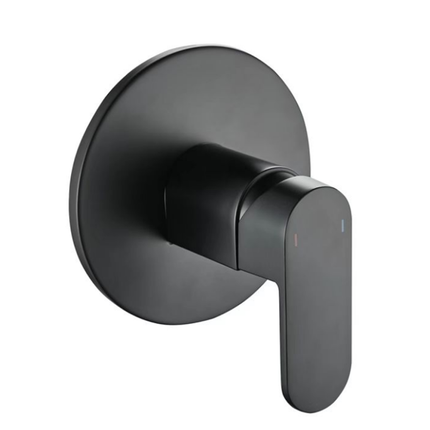 خلاط حمام لون اسود دائري  بدون كبسة تحويل