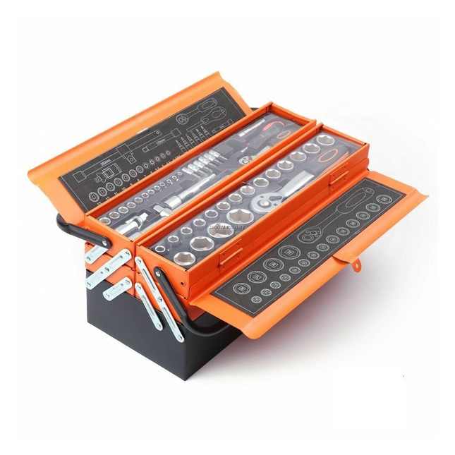 صندوق عدة حديد مع عدة 85قطعة