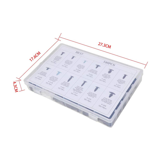 علبة براغي بلاستيك للسيارات340قطعة