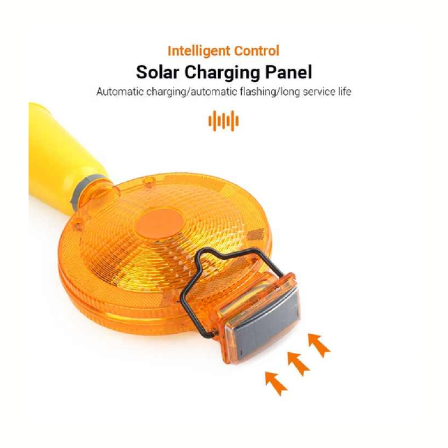 لطاش طاقة شمسية على قمع اصفر