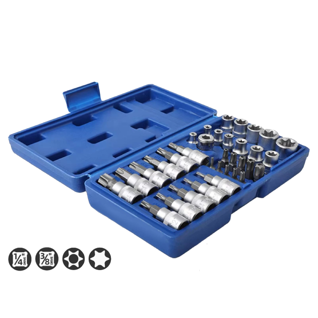 طقم بوكسات 34قطعة  3/8 انش