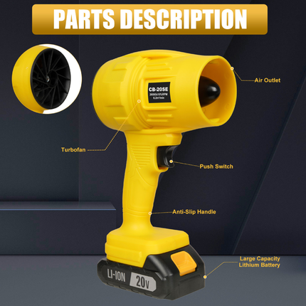 بلور هواء توربو لاسلكي 20فولت – صناعي عالي الجودة