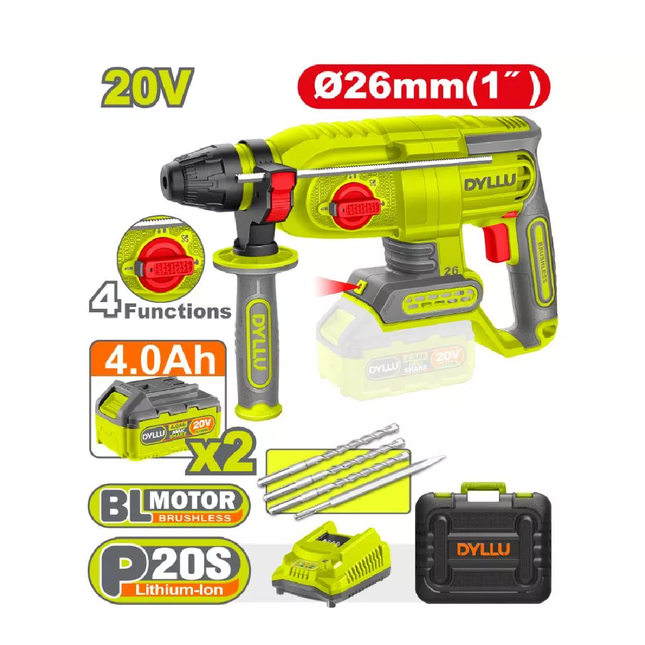 درل همر شحن 20 فولت مع بطاريتين4امبير م ديلو