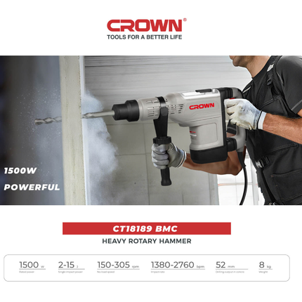 Crown 1500W Demolition Hammer | CT18189 