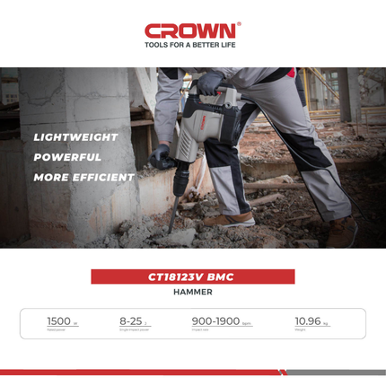 همر تكسير 1500 واط كراون | CT18123V