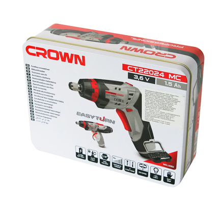 مفك براغي لاسلكي CROWN 3.6 فولت | CT22024