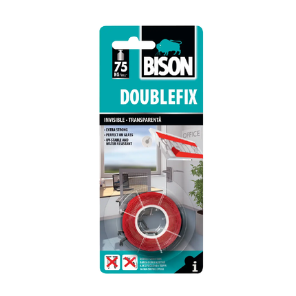 دبل فيس شفاف  19*6مم 1.5متر 6312504 من بايسون