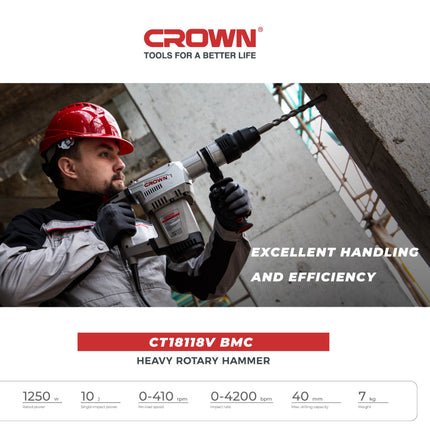 همر تكسير 40 مم 1250 واط كراون | CT18118V