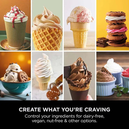 صانعة الآيس كريم والسوفت سيرف نينجا CREAMi Swirl متعددة الوظائف 13 برنامج NC701UK