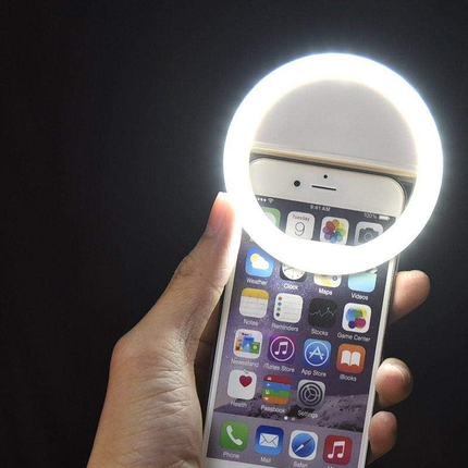 رينج لايت دائرية LED للهاتف المحمول لتصوير السلفي مع وصلة USB