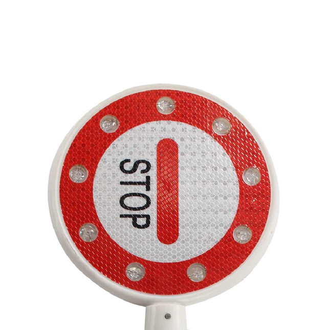 اشارة قف مضيئة بطارية