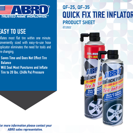 عبوة هواء لإطارات السيارة من ابرو ABR0