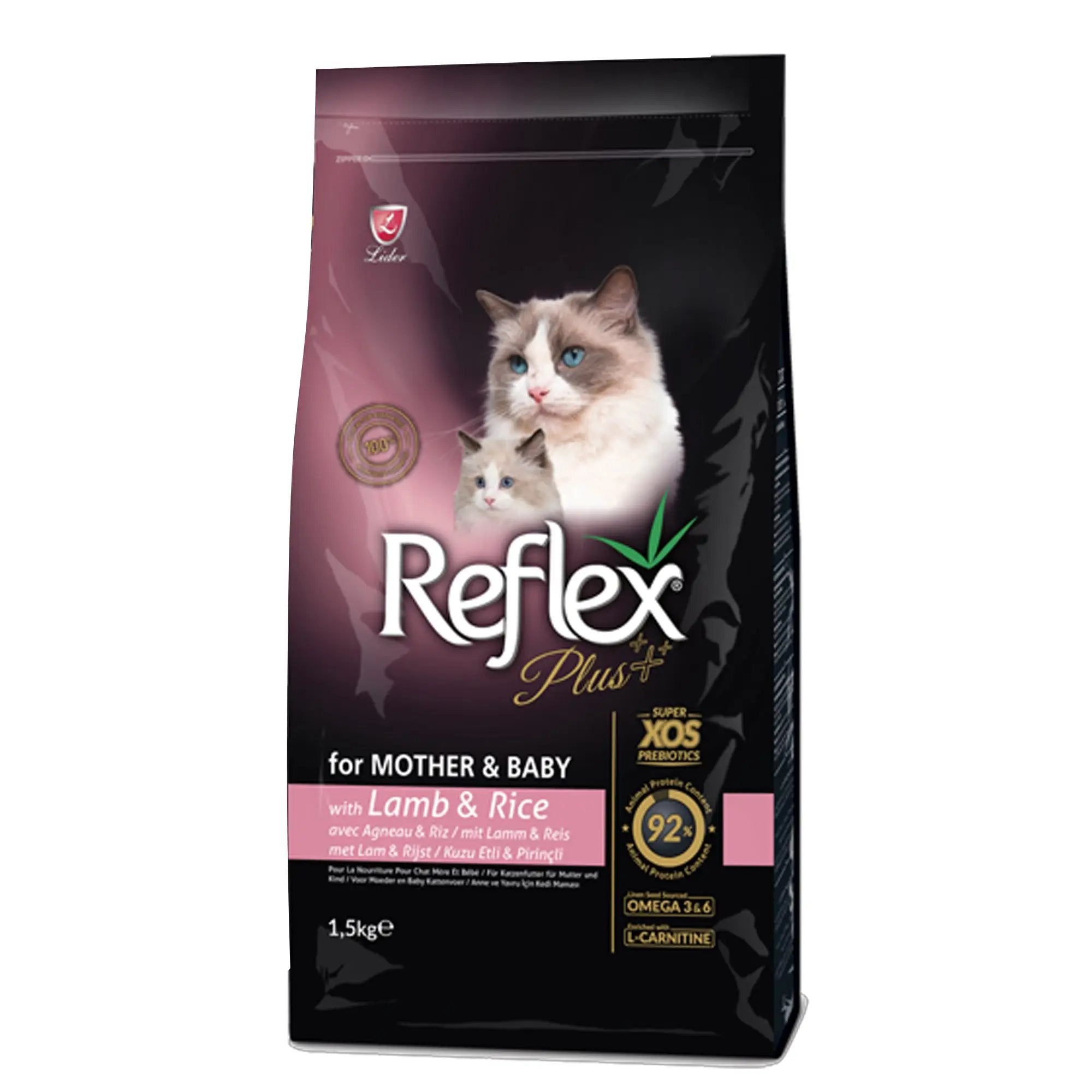 Reflex Plus Mother & Baby Adult Cat Food with Lamb & Rice 1.5kg |