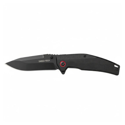Swisstek Black Folding Knife (ST012002)