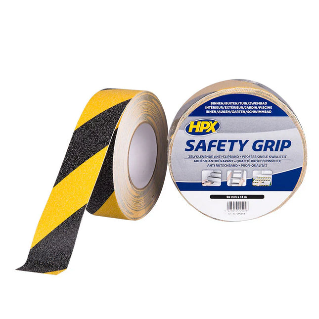 مانع تزحلق - أسود / أصفر 25 مم × 25 م HPX