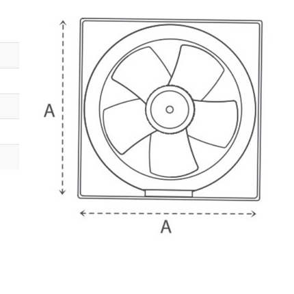 شفاط هواء شامي مربع 16 إنش