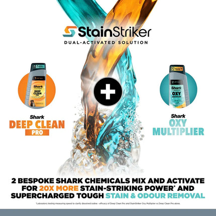 جهاز إزالة البقع شارك StainStriker PX200MET | منظف محمول للسجاد والمفروشات بتركيبة مزدوجة