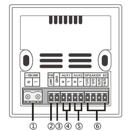 DSPPA.M2B.Kit Home Stereo Wall Mount Amplifier with Ceiling Speakers Set