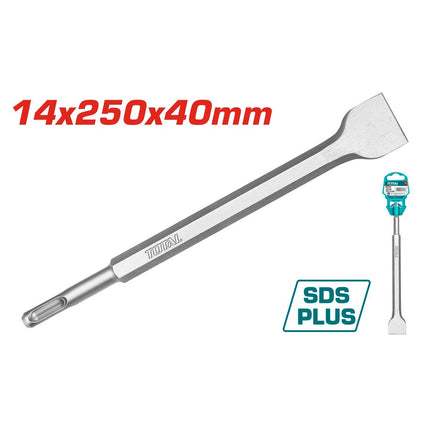 إزميل همر مسطح SDS-بلس 14x250x40ملم من توتال