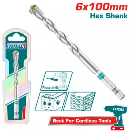 TOTAL TAC280610 6×100mm Masonry Drill Bit – Durable