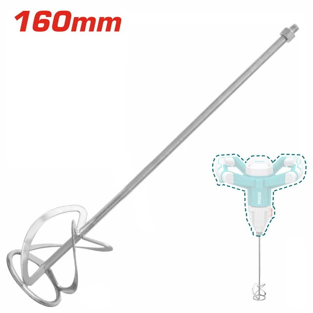 Paint mixer paddle 160x600 mm, shank 14 mm Total TAC331160