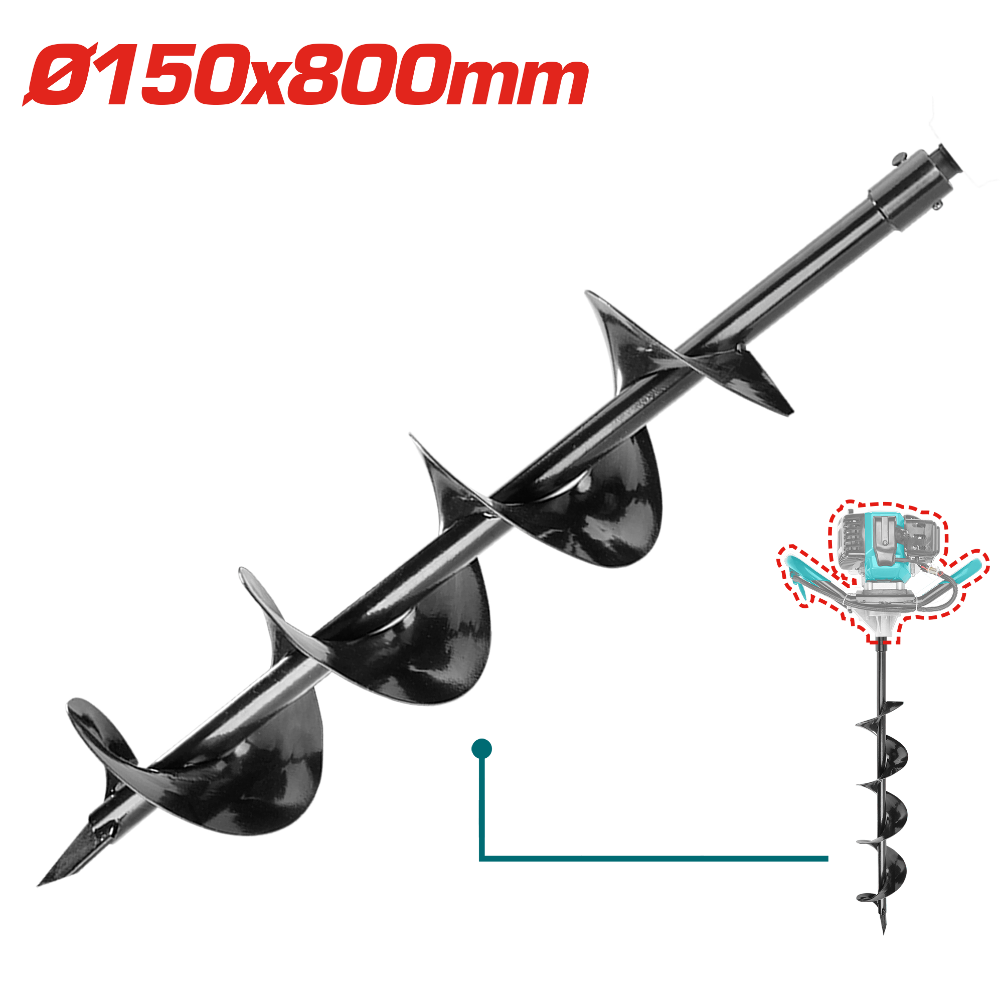 ريشة حفار أرض 150×800 ملم من توتال – قوة ودقة في الحفر | Total