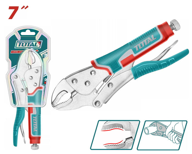 7-inch Bent Nose Locking Pliers Total THT190703