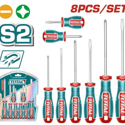 طقم مفكات – 8 قطع من فولاذ   Total TKSDS0826