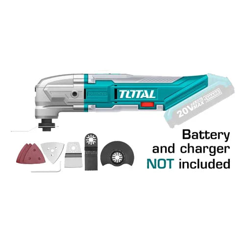 20V Cordless Multi-Function Tool (Bare Unit) with Accessory Set Total TMLI2022