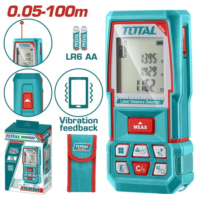 Laser distance meter measuring up to 100m Total TMT51036