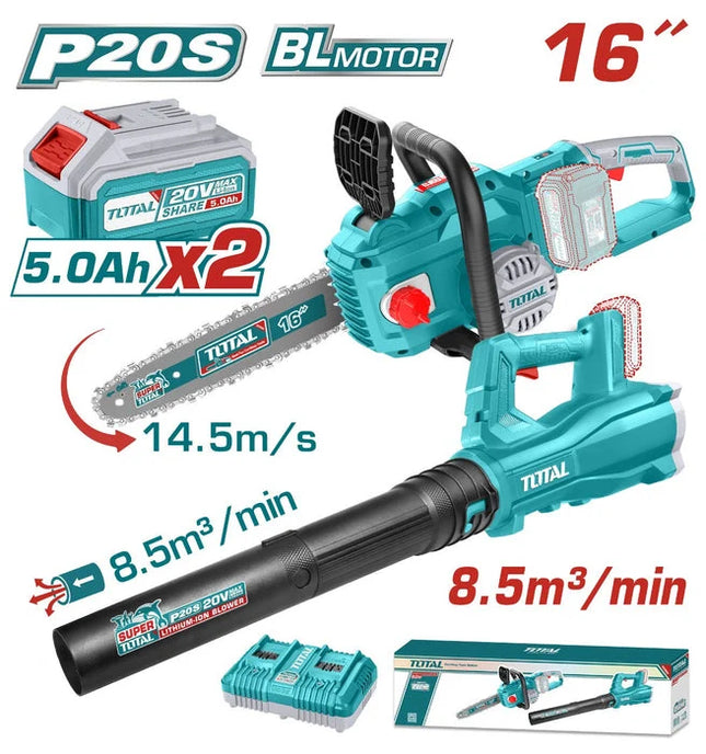 Total TOSLI240463 16-inch Chainsaw Charging Kit + Agricultural Blower