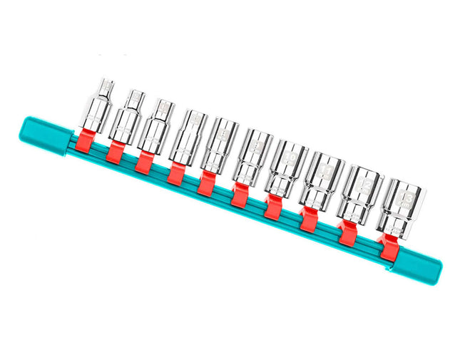 1/4 inch Socket Set 10 pcs (5-14mm) Total THT1411023