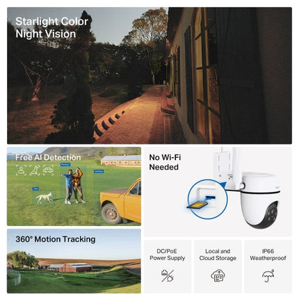 كاميرا مراقبة خارجية متحركة تابو 2 ميجابكسل تدعم.شريحة.انترنت| C501GW.4G