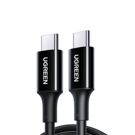 كابل بيانات UGREEN 5A USB-C 2.0 من النوع ذكر إلى ذكر 5 أمبير (أسود-أبيض) | US300