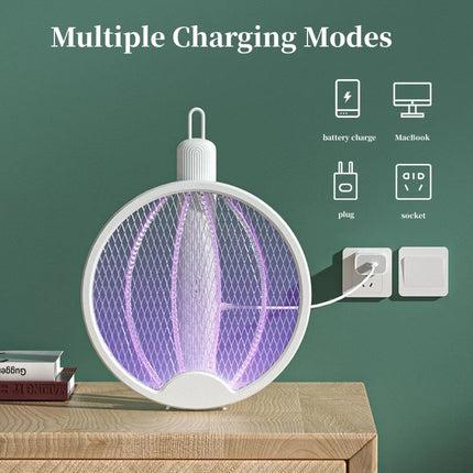 مضرب قاتل الحشرات الكهربائي 4 في 1 قابل للطي